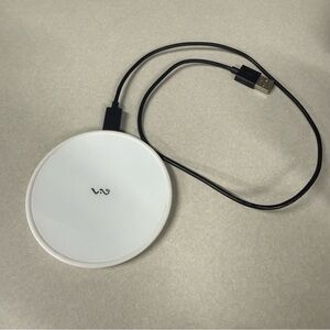 White Wireless Charger with USB Cable, Works with MagSafe